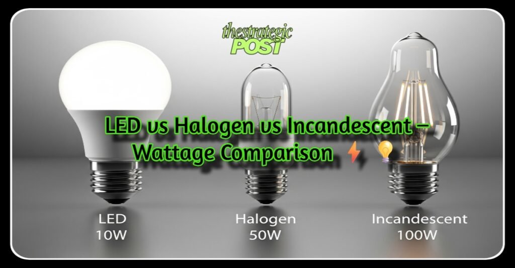 LED vs Halogen vs Incandescent