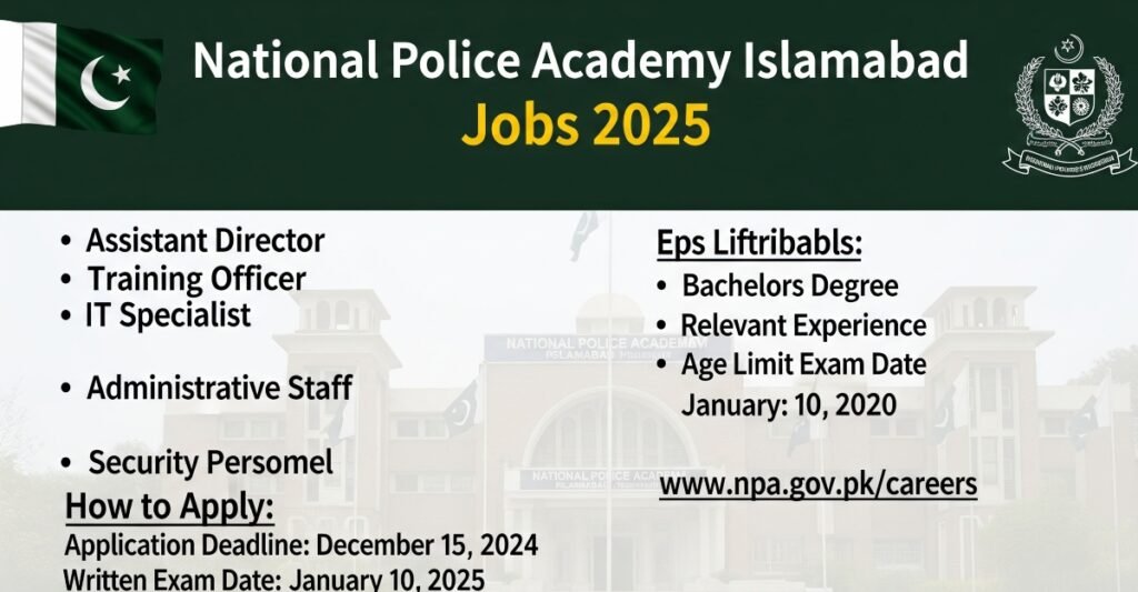 National Police Academy Islamabad Jobs 2025