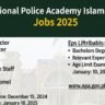 National Police Academy Islamabad Jobs 2025
