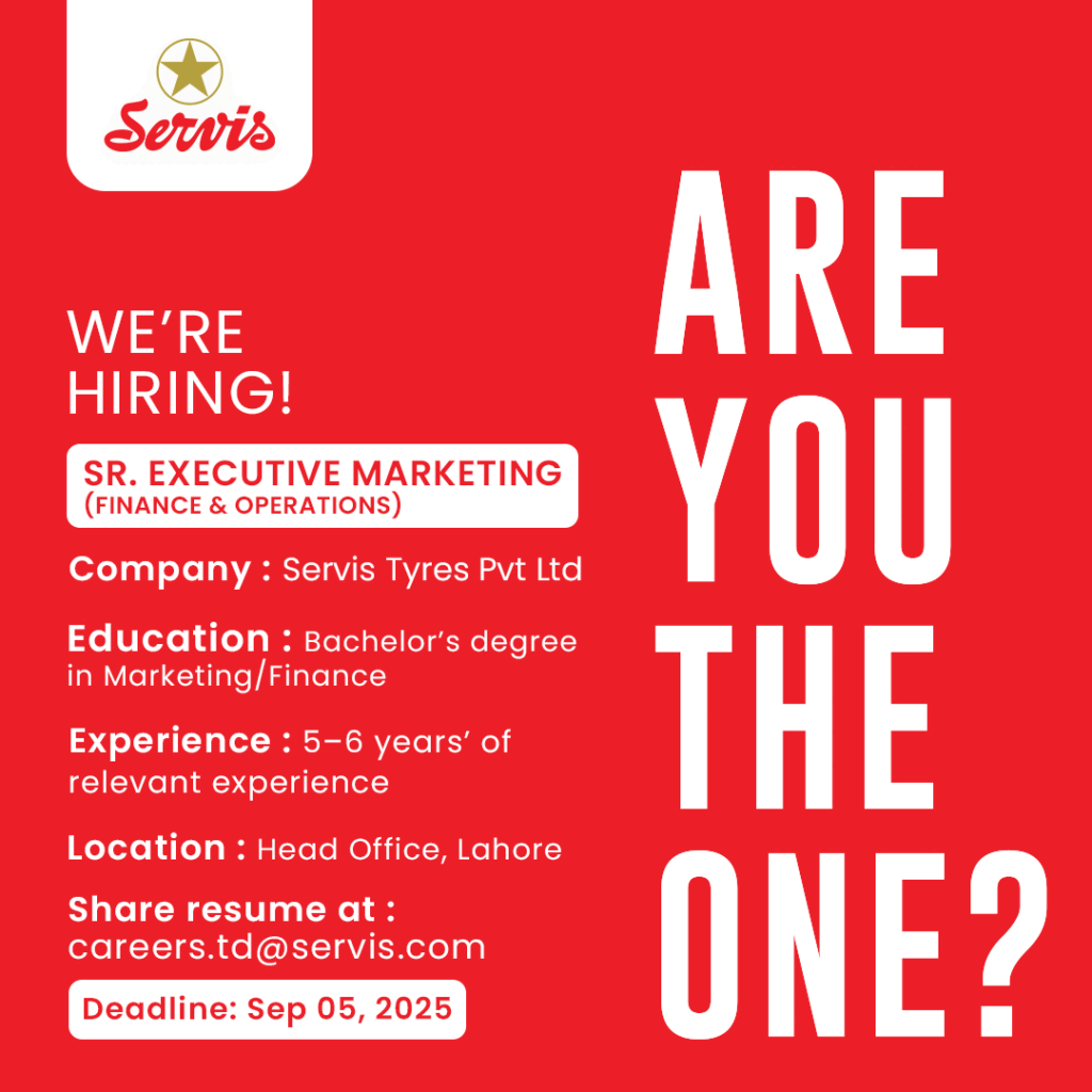 Servis Tyres Pvt Ltd Jobs (September 2025)