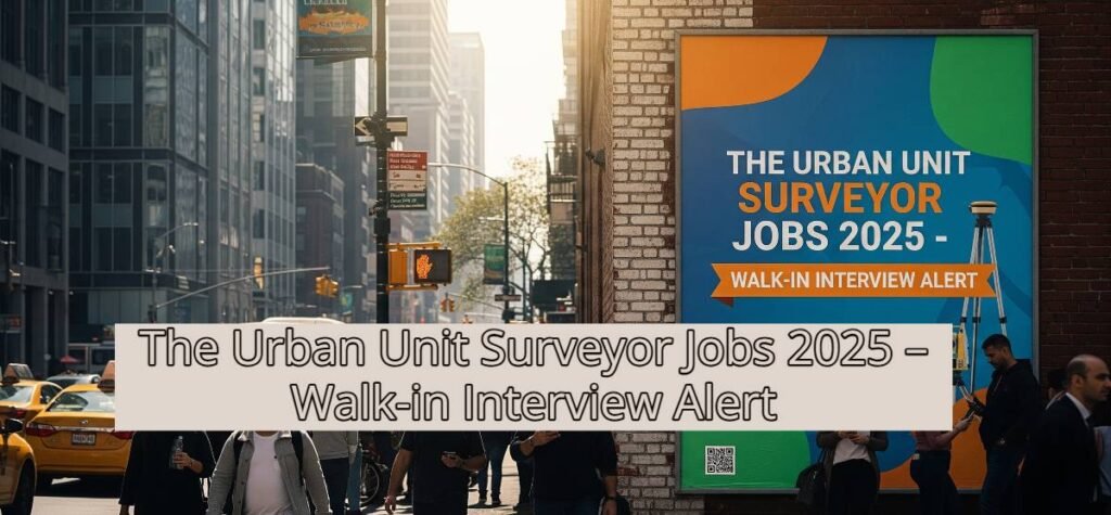 The Urban Unit Surveyor Jobs 2025 – Walk-in Interview Alert