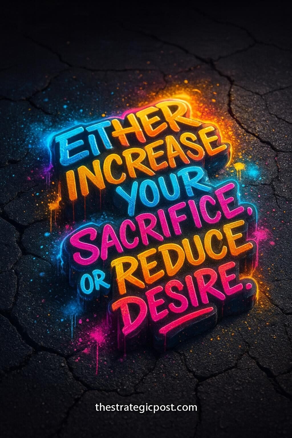 Either increase your Sacrifice or reduce desire.
