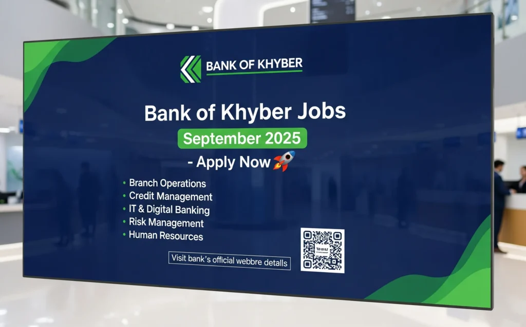Bank of Khyber Jobs September 2025 Alert! 🚨