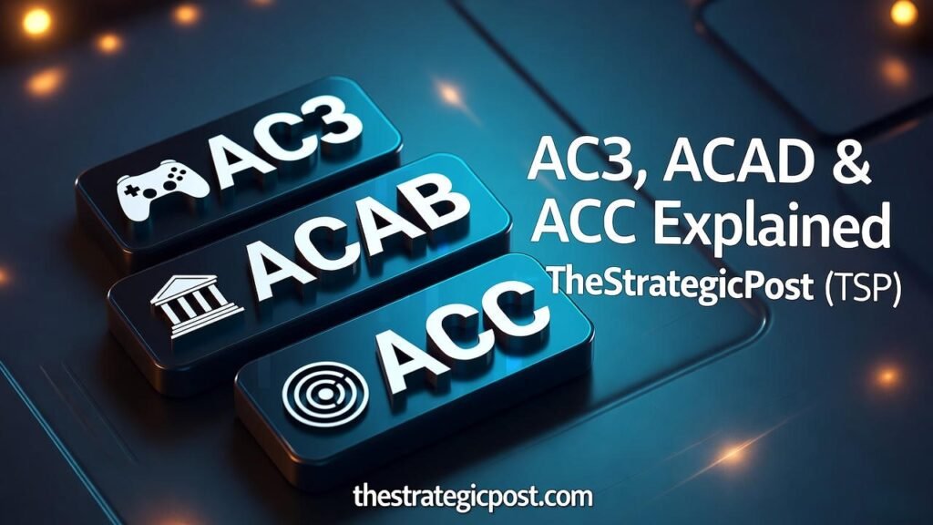AC3, ACAD, ACB & ACC Full Forms and Meanings — TheStrategicPost (TSP) Glossary Series