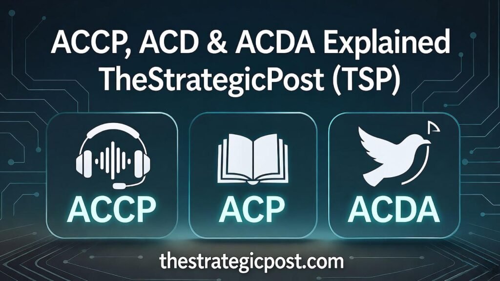 “ACCP, ACD & ACDA Explained — TheStrategicPost (TSP)”.
