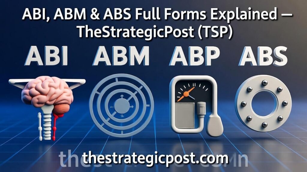 ABI, ABM, ABP & ABS Full Forms and Meanings — TheStrategicPost (TSP) Glossary Series