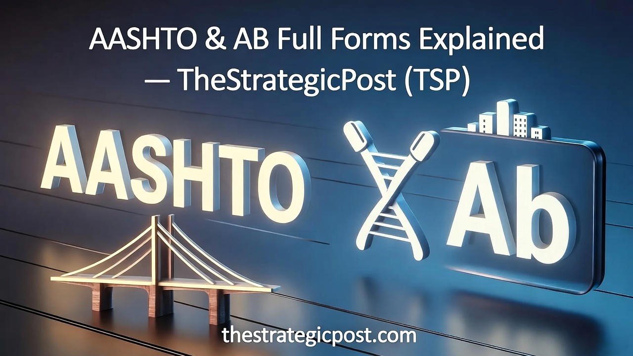 AASHTO & AB Full Forms and Meanings — TheStrategicPost (TSP) Reference Guide