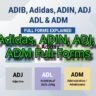 ADIB, Adidas, ADIN, ADJ, ADL & ADM Full Forms