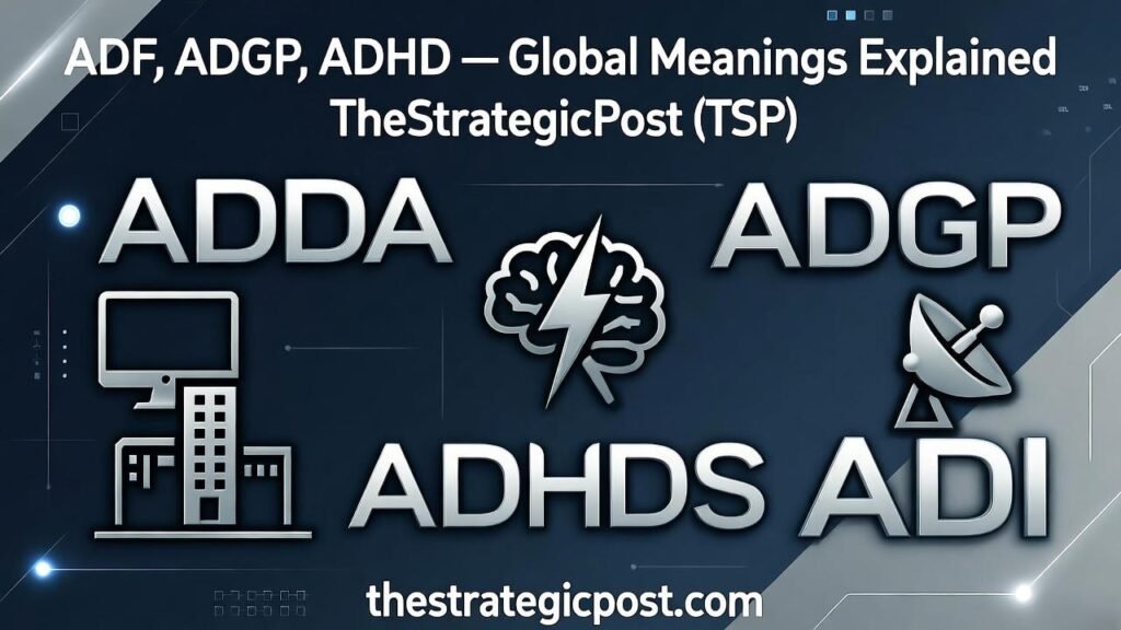 ADF, ADGP, ADHD — Global Meanings Explained | TheStrategicPost (TSP)
