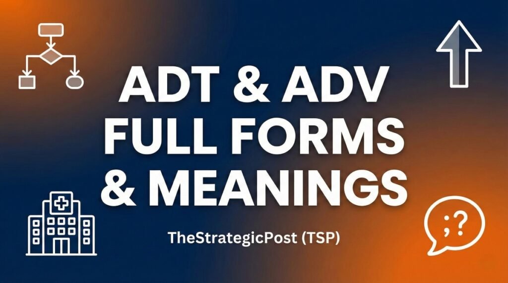 ADT & ADV Full Forms and Meanings — TheStrategicPost (TSP)