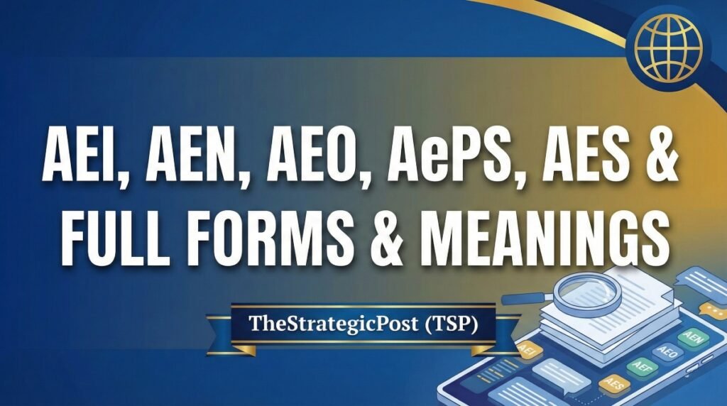AEI, AEN, AEO, AePS, AES & AF Full Forms