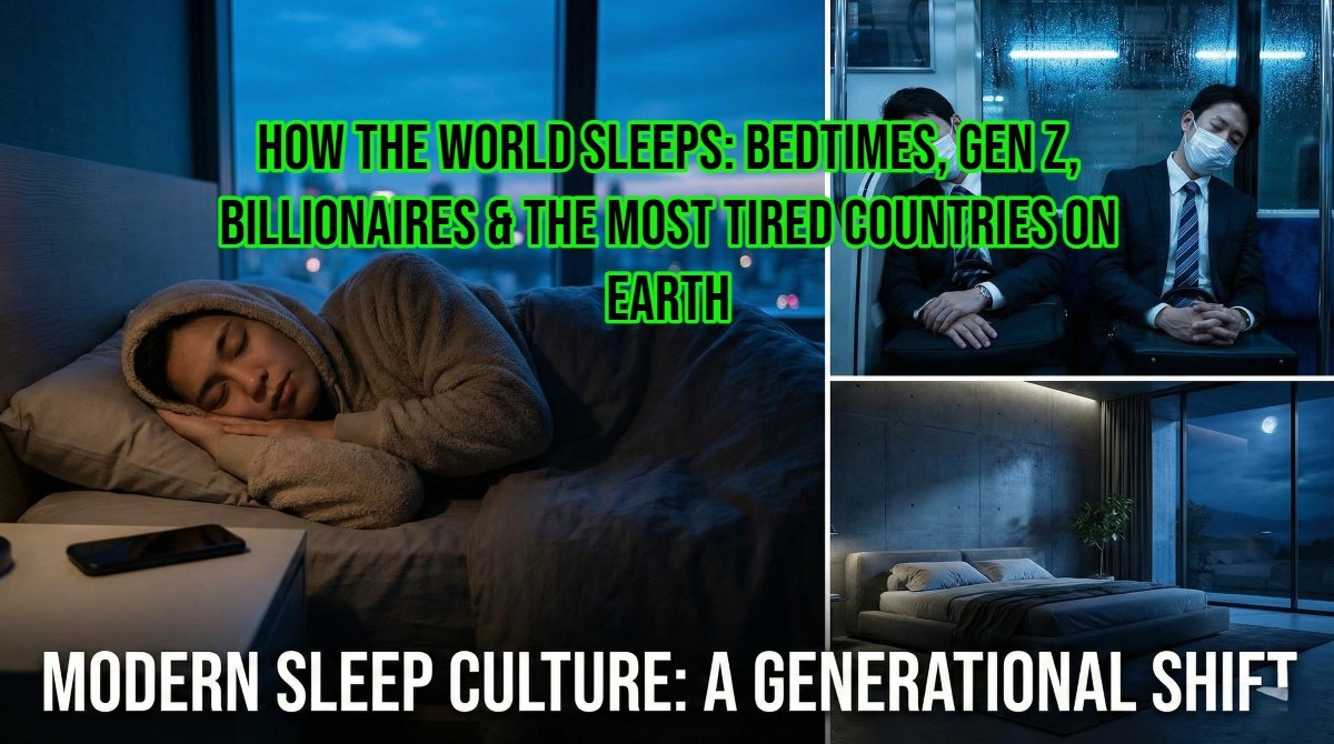 How the World Sleeps: Bedtimes, Gen Z, Billionaires & the Most Tired Countries on Earth