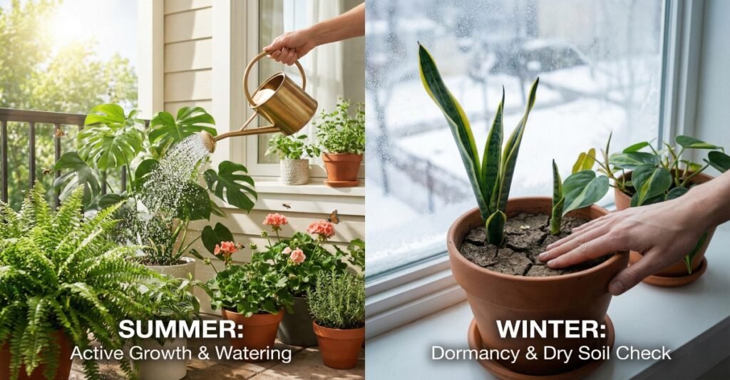 How Often Should You Water Plants in Summer and Winter?