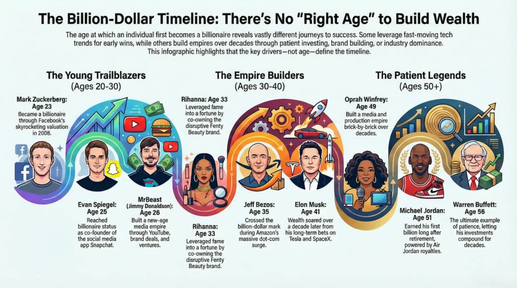 Ages at First $1 Billion