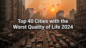 The Top 40 Cities with the Worst Quality of Life (Numbeo 2024 Mid-Year)