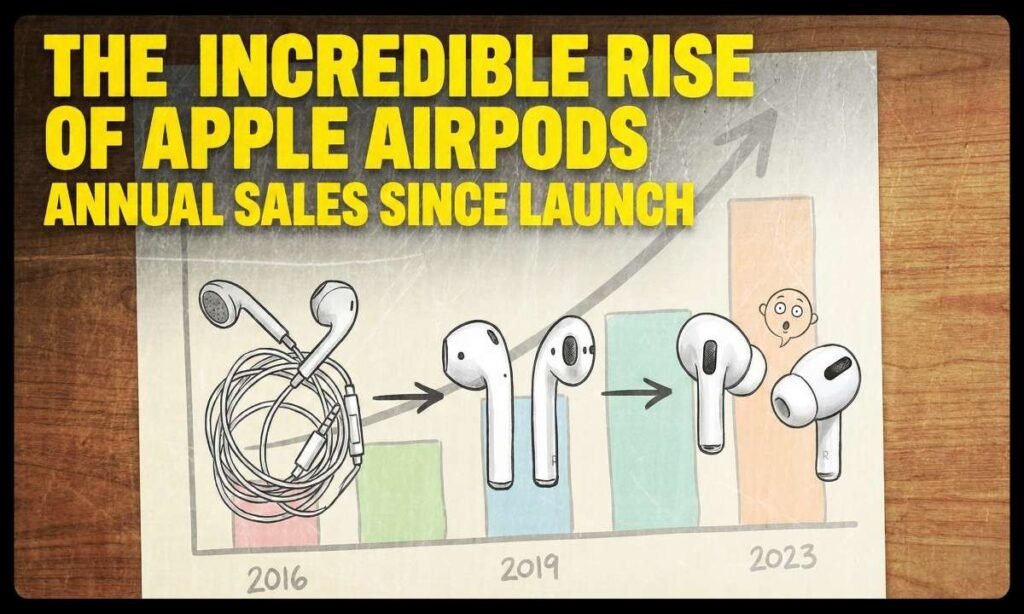 The Incredible Rise of Apple AirPods Annual Sales Since Launch