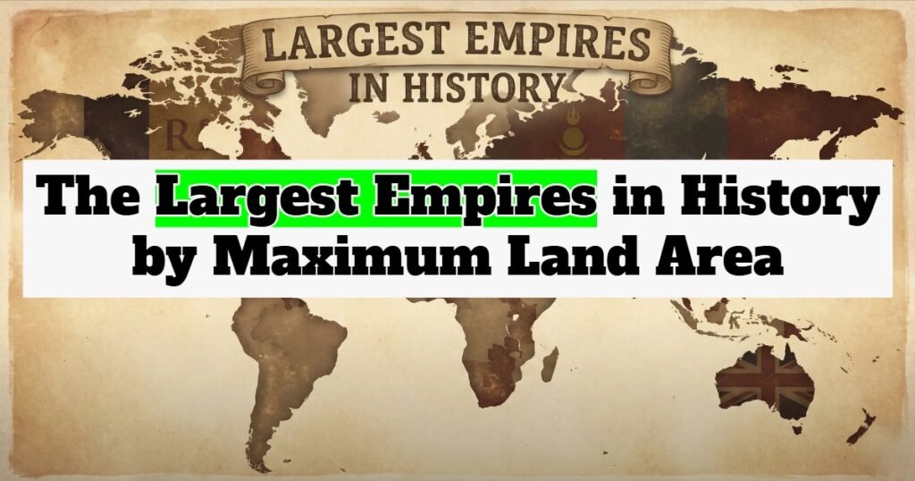 The Largest Empires in History by Maximum Land Area