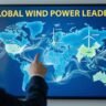 Map showing global wind power leaders
