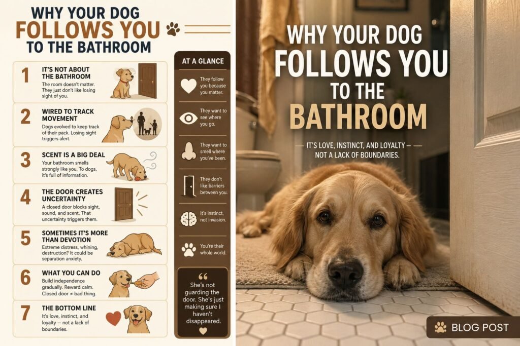 Why Your Dog Follows You to the Bathroom