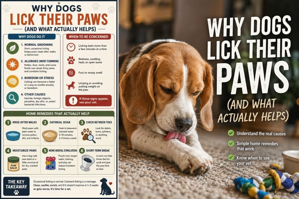 Why Dogs Lick Their Paws (And What Actually Helps)